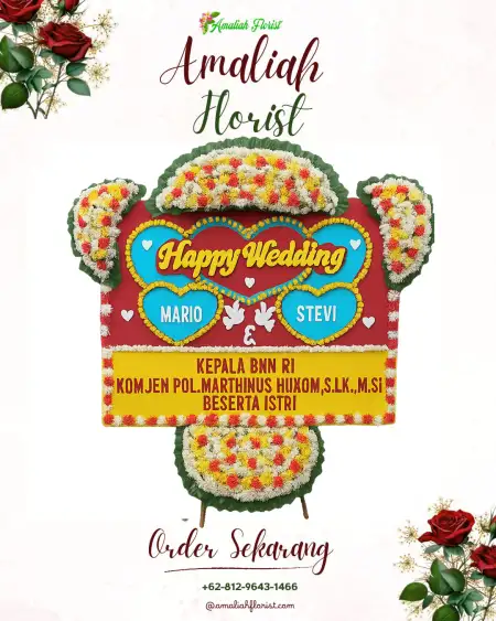 Papan Bunga Pernikahan Masrum